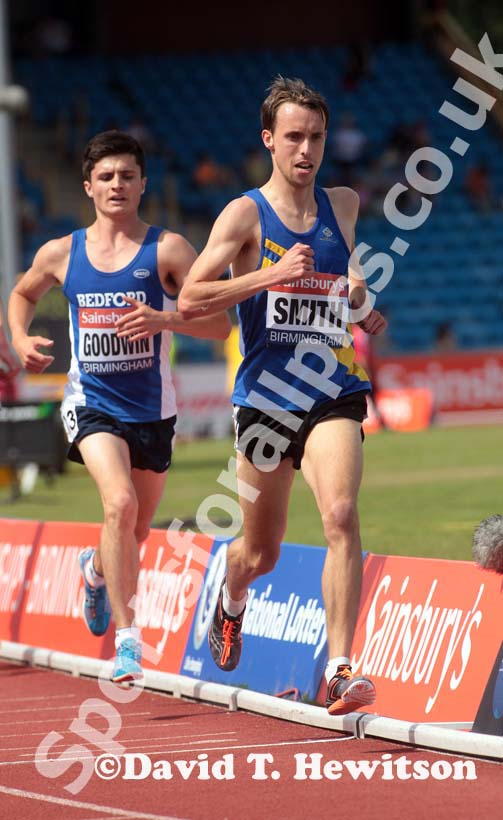 Carl Smith Leeds City) during the 5000 metres at the Sainsbury's British Championships, Birmingham.